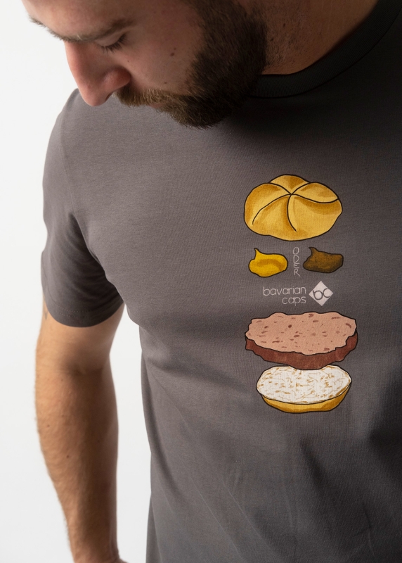 T-Shirt "Bavarian Burger" - anthrazit